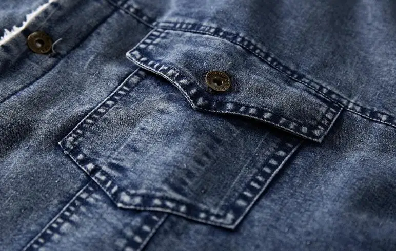 Denim Jacket Men Winter Streetwear Fashion Turn Down Fur Collar Windbreaker Cowboy Jackets Men's Outwear Hip Hop Jeans Coat