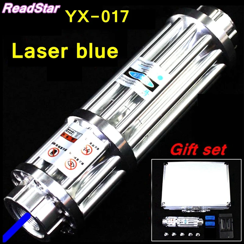 

[ReadStar]RedStar YX-017 Высокая мощность 450 нм, Синяя лазерная указка, лазерная ручка, сгорание, Спайка с звездными колпачками, лазерная пушка, лазерны...