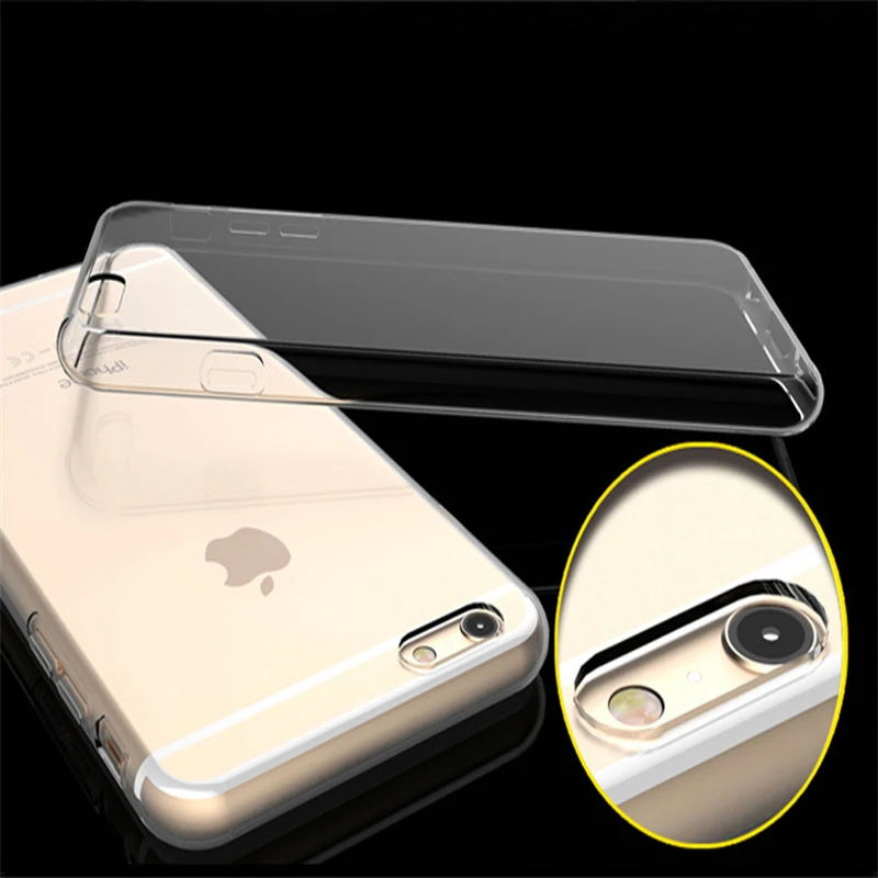 Чехол для iPhone X 8 7 6 6s Plus Прозрачный Мягкий ТПУ силиконовый защитный чехол рукав
