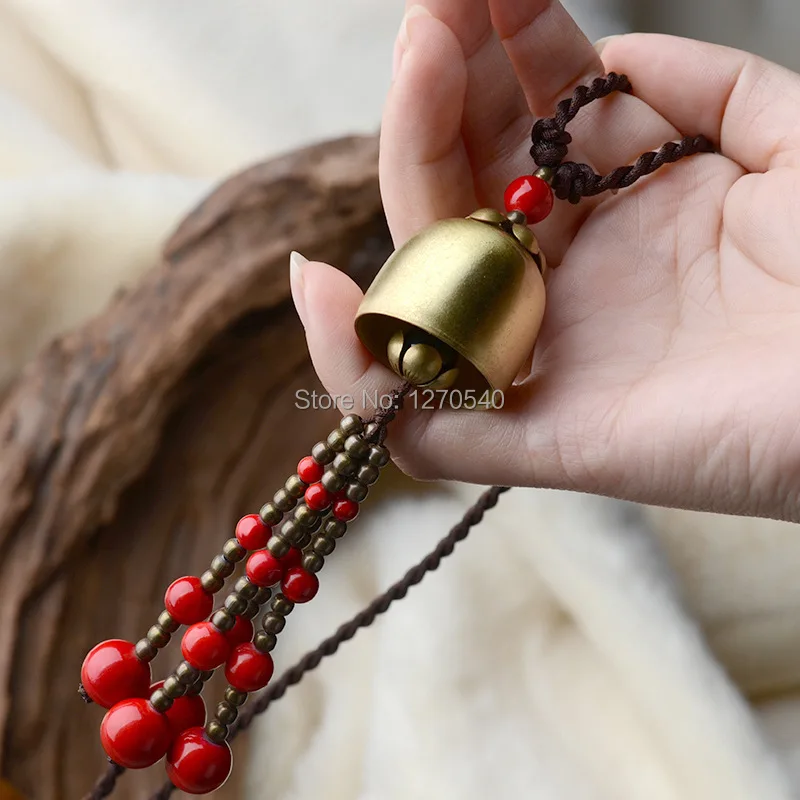 Красные камни тайские ювелирные изделия длинное этническое ожерелье новые