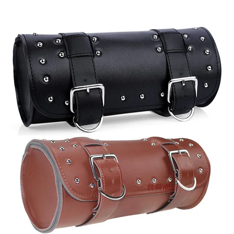 Мотоциклетная сумка с заклепками Аксессуары для скутеров и круиз черная или