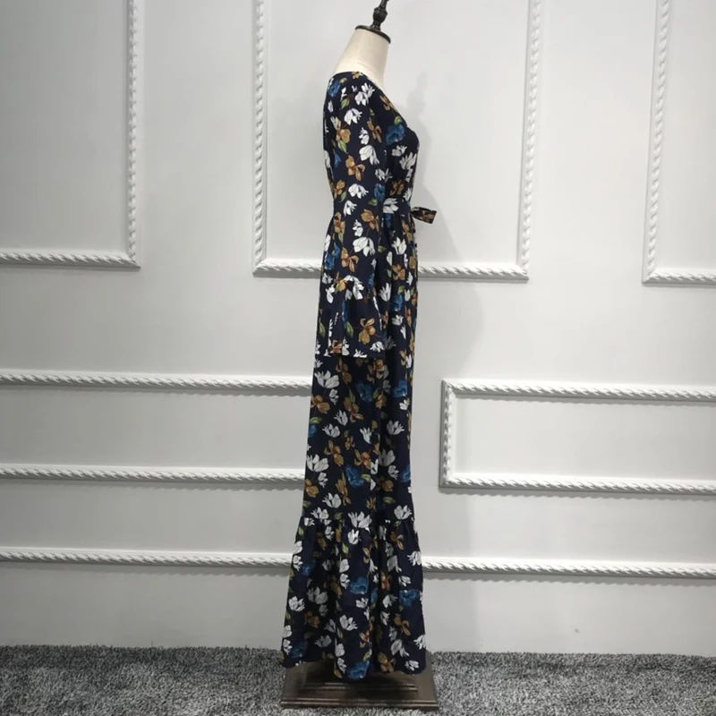 Vestidos ОАЭ кафтан abaya Дубай ислам Турецкий Арабский длинный шифон Макси хиджаб женские мусульманские платья Одеяние мусульмане Longue Jurken