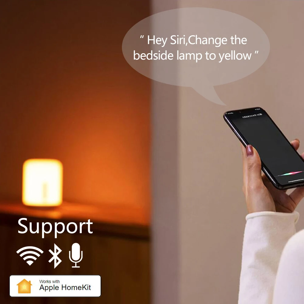 Новое поступление оригинальный Xiaomi Mijia прикроватная лампа 2 Bluetooth WiFi подключение