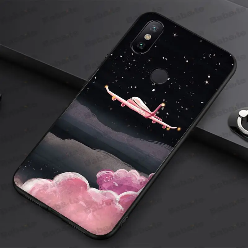 Мультяшный самолёт Babaite DIY Окрашенные аксессуары для телефона чехол redmi 5plus 5A 6pro 4X