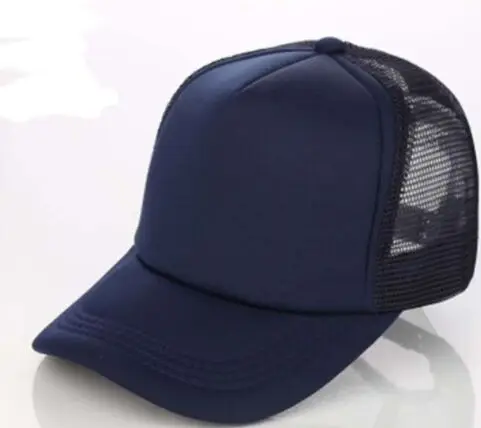 Full navy blue 50 шт./лот,, сделай сам, логотип водителя грузовика, сетчатые кепки, Разноцветные бейсболки из полиэстера, бейсболки, бейсболки Gorros - Цвет: Full navy blue