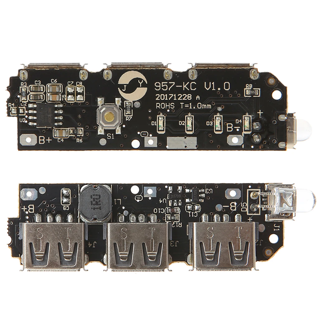 5V 2.1A 3 USB зарядное устройство для аккумулятора печатная плата модуля повышающее