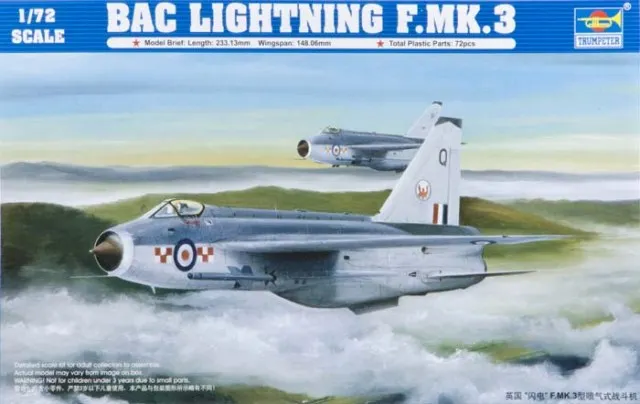 

Труба 01635 1: 72 Британская "молния" F. MK.3 модель сборки бойца