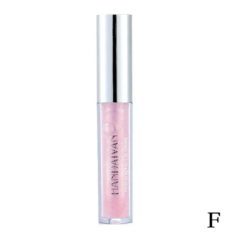 Светло-зеленый 1pcs Lip Gloss Laser Holographic Lip Tattoo Waterproof Lipstick Liquid Crystal Glow Makeup Jelly Pigment Glitter Lip Gloss - Цвет: Светло-зеленый