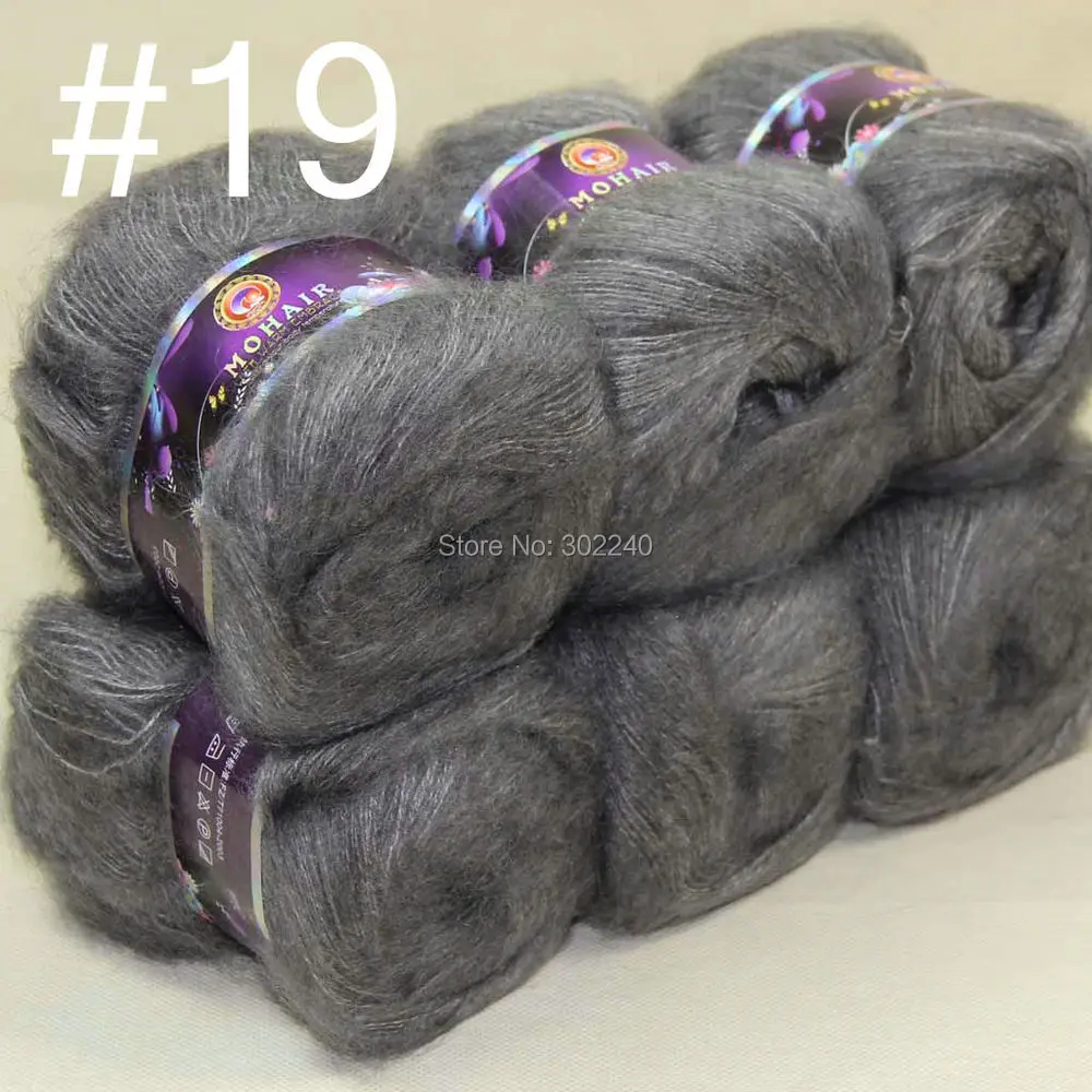 Лот из 6 шариков мохеровая 50% Ангорская коза кашемир шелк ручная пряжа вязаный