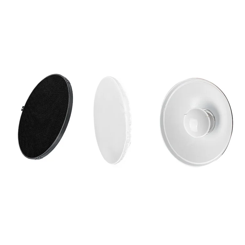 Отражатель Godox Beauty Dish внутри белый 42 см для крепления Bowens сотовая сетка крышка