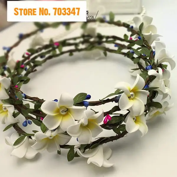 Фотообои! Цветочный венок волосы для свадебных украшений декоративный