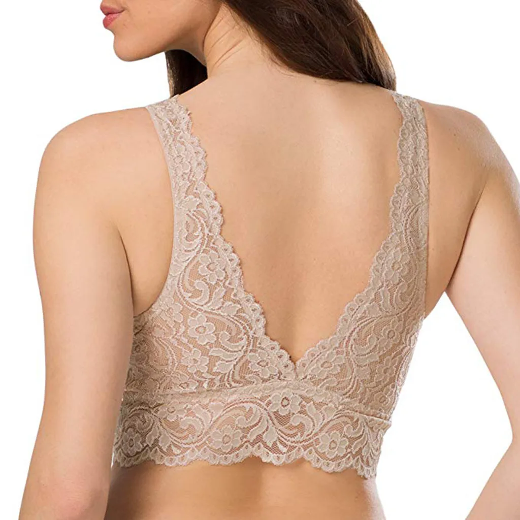 S 3XL бюстгальтер без косточек Bralette женское кружевное пуш ап сексуальное нижнее