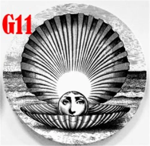11 Италия Милан креативная узор rosenthal Piero fornasetti пластины керамика стене висит украшение фоновая панель для искусства номерной знак - Цвет: 11