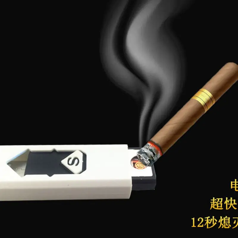 1 шт. креативная маленькая зажигалка перезаряжаемая USB ветрозащитная