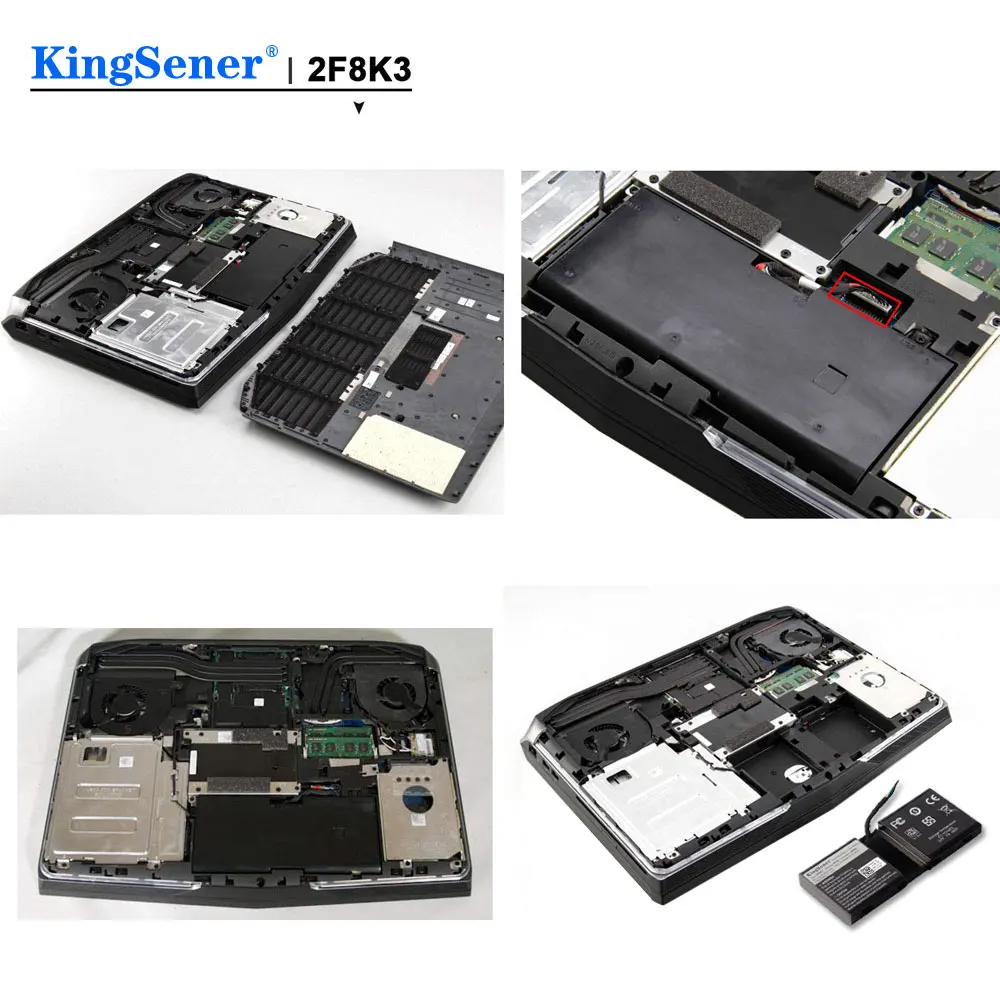Аккумулятор Kingsener 2F8K3 для ноутбука Dell Alienware 17 R1 17x 18 18x фотосессия 02F8K3 KJ2PX 14 8 в 86