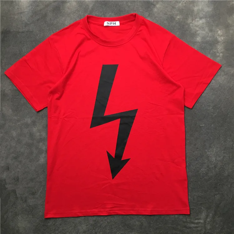 

New 19 parkour Arrow lightning Neil T Shirts T-Shirt Hip Hop Skateboard Street Cotton T-Shirts Tee Top kenye S-XXL #K46