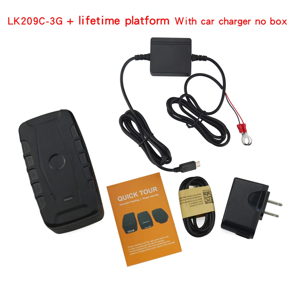 Withchargerlifetime1 Высокое качество Смарт 3g Автомобильный gps трекер lk209c-3g сильный магнит 20000 мАч батарея История маршрута один способ связи удалить предупреждение - Цвет: Withchargerlifetime1