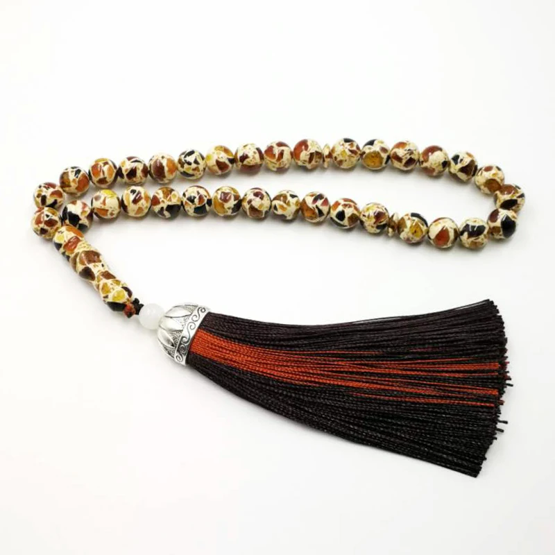 Запах Tasbih Смола четки мусульманская молитва бисер субха хлопок кисточка подарок