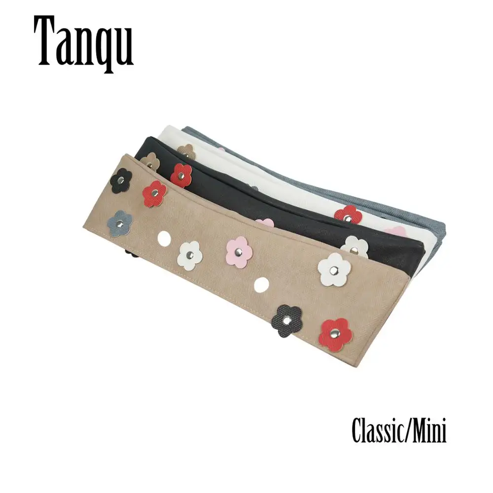 Tanqu Новинка Obag отделка заклепками цветок PU отделка тонкое украшение для Obag Лето для женщин сумка Классическая мини для O сумка для тела