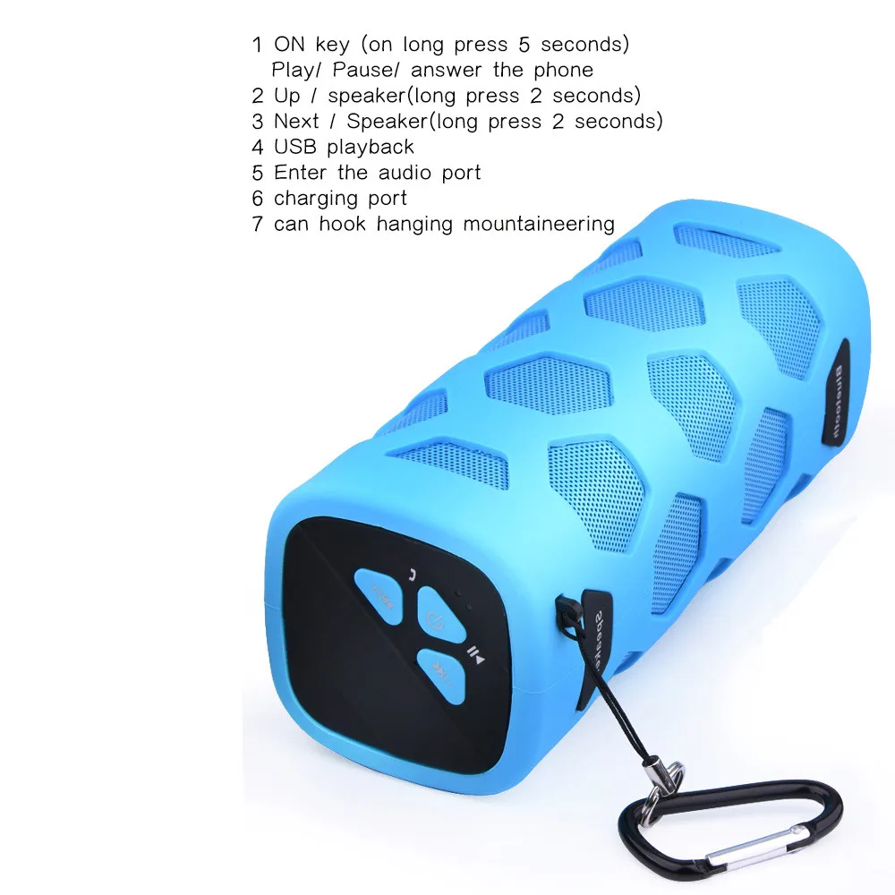 Уличная портативная Громкая Беспроводная колонка с NFC мобильный мощный Три