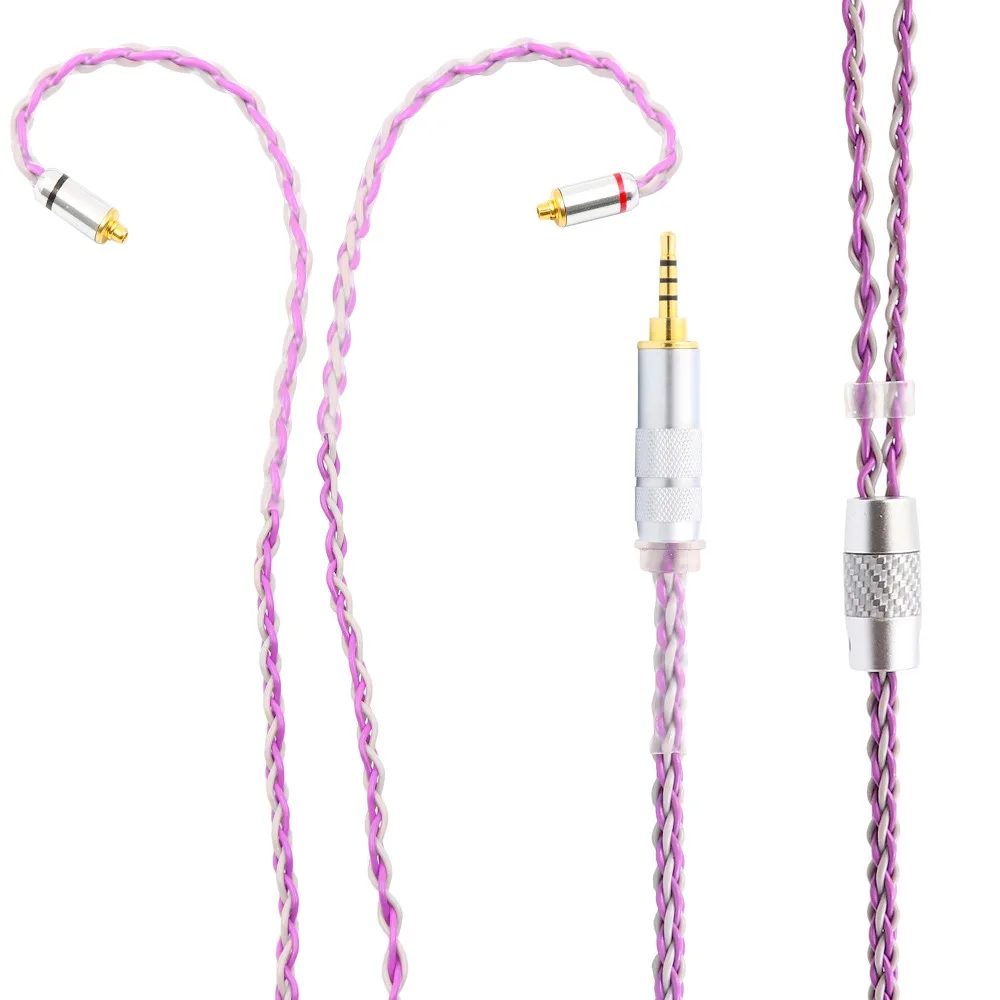 

PAPRI Newest MMCX Plugs Upgraded Replacement Cables 6N OCC Silver Plated DIY Cable Earphone Connector HiFi Wire