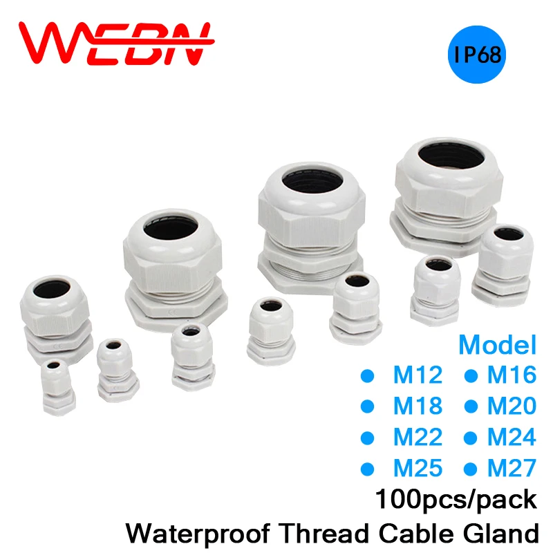 M12 * 1 5/M16*1 5/M18*1 5/M20*1 5/M22*1 5/M24*1 5/M25*1 5/M27*1 5 IP68 водонепроницаемый нейлоновый пластиковый