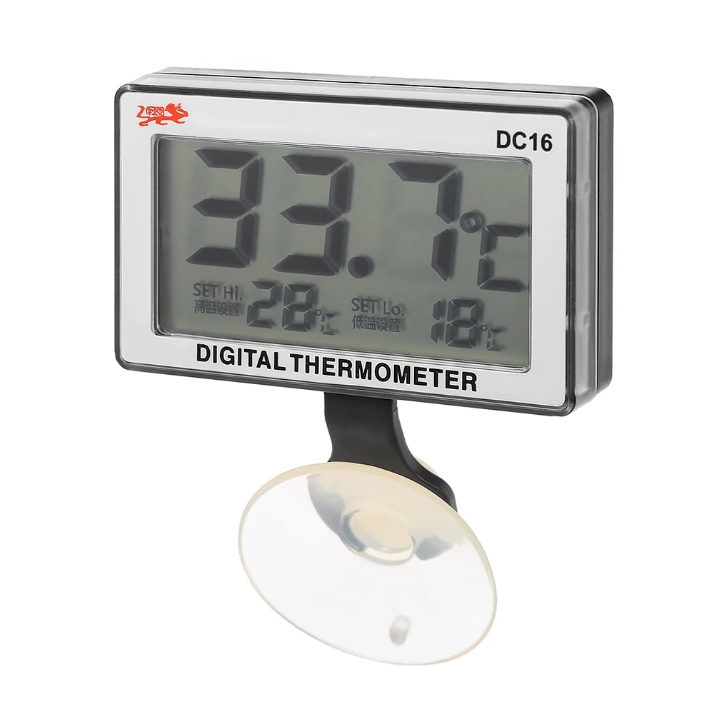 0 °C до 50 °C lcd цифровой аквариумный термометр погружной измеритель температуры воды 0C~ 50C сигнализация высокой/низкой температуры