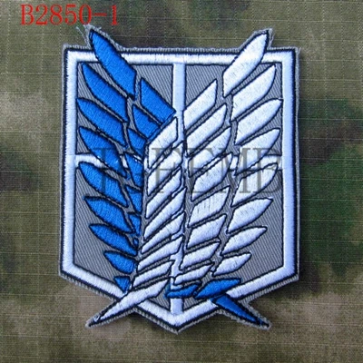 Вышитые атака на Титанов патч военная полиция обучение дислоцированный следственный корпус - Цвет: B2850
