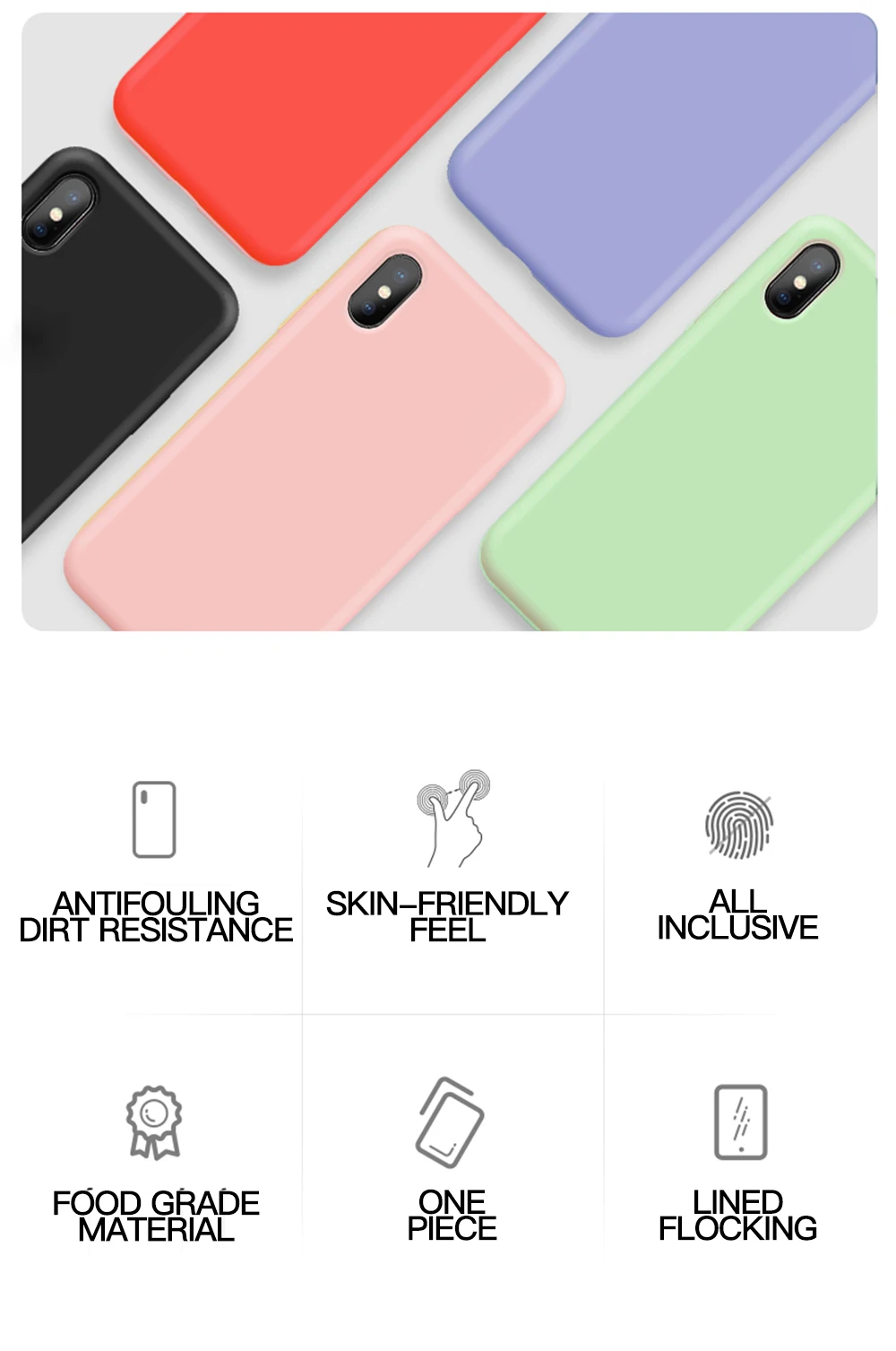 Тонкий мягкий чехол для iPhone 7, 8, 6, 6s Plus, 7 Plus, жидкий силиконовый чехол, однотонный карамельный цвет, Coque Capa для iPhone X, Xs, Max, XR