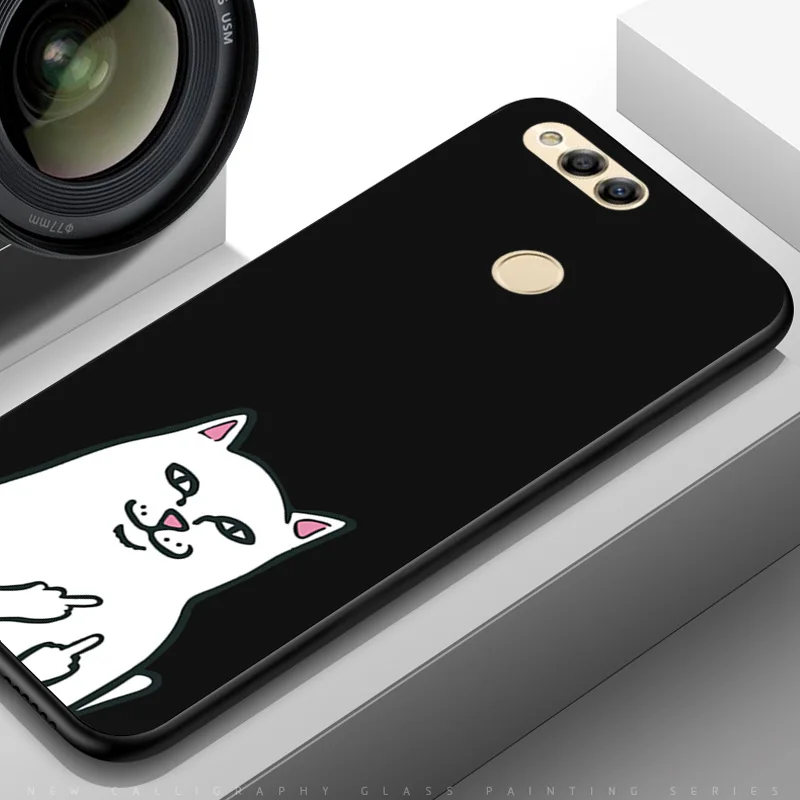 TPUBLK508 YOUVEI Case For Huawei Nova 2 Case Cover Soft TPU For Huawei Nova2/Nova3 Case For Huawei Nova 3 Phone Case Coque Funda Capa - Color: TPUBLK508