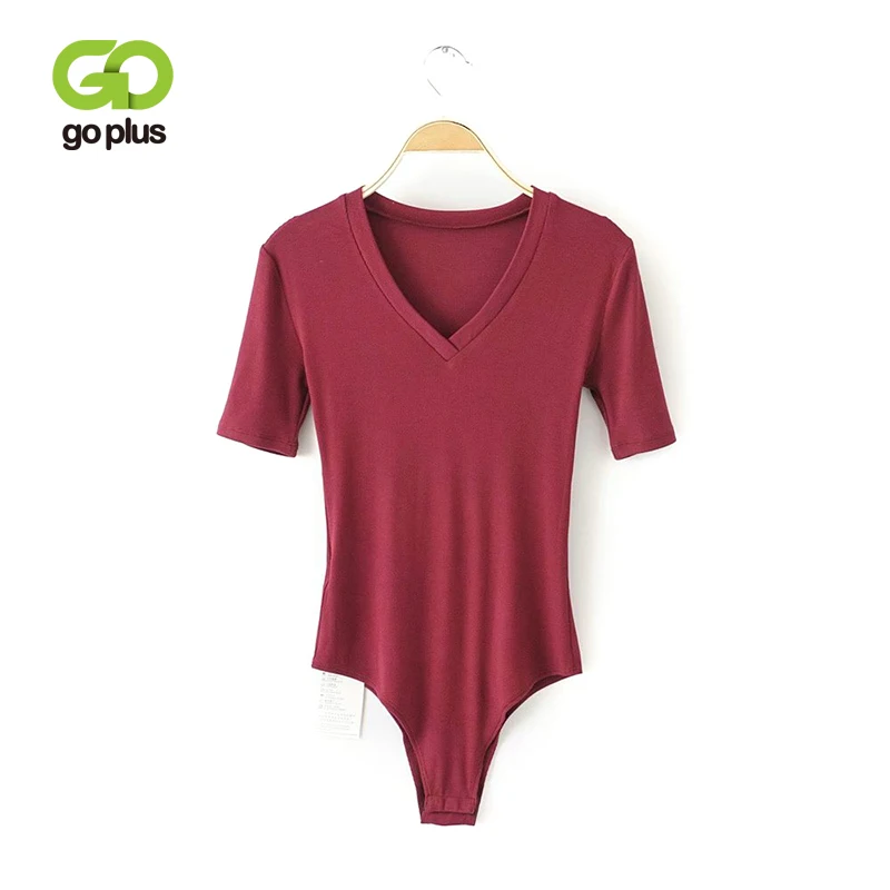 GOPLUS сексуальный женский боди с v образным вырезом и коротким рукавом новинка
