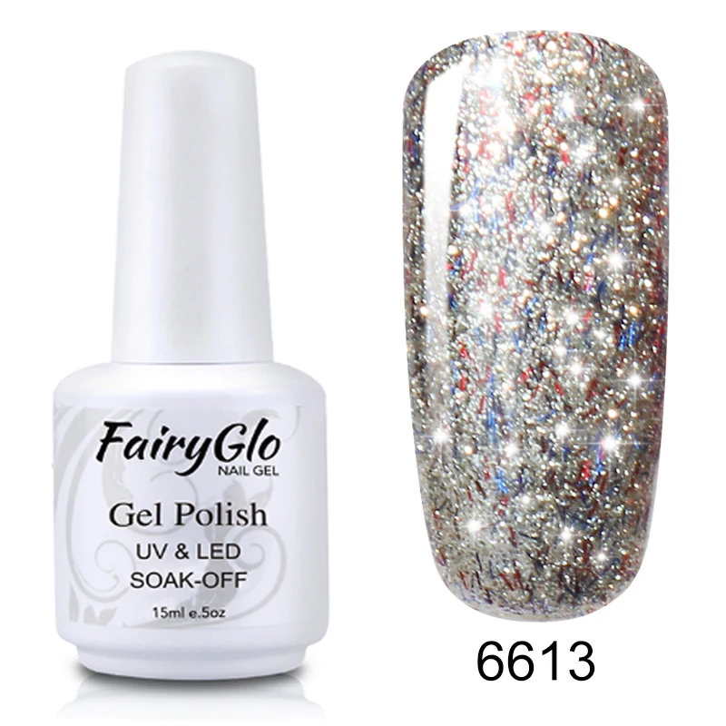 FairyGlo 15 мл Звездный Bling УФ-гель для ногтей светодиодный Гель-лак краска Гель-лак Гибридный лак Полупостоянный лак для ногтей - Цвет: 6613