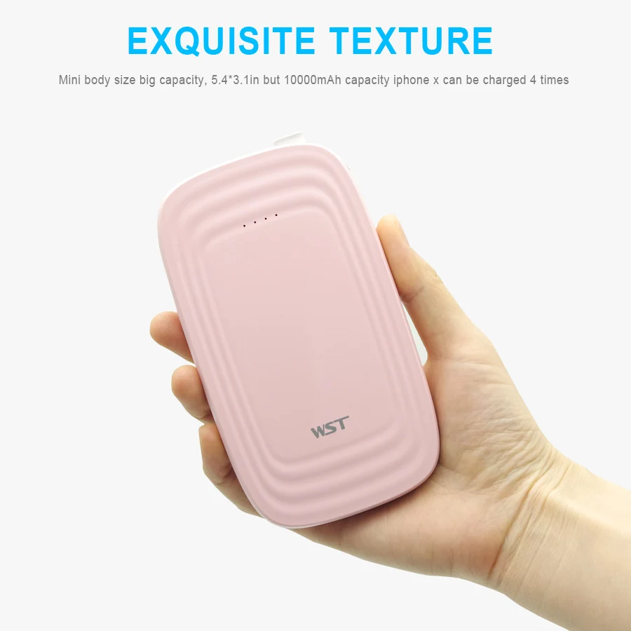 WST 10000 mAh Портативная Мобильная Внешняя батарея power bank аккумулятор power Bank для Xiaomi samsung телефон Poverbank зарядное устройство