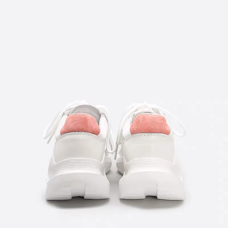 IGU/Женская обувь кроссовки 2019 на высокой платформе из натуральной кожи Harajuku tenis feminino для бега папы|Женские и