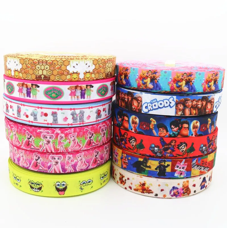 7/8 '' мультфильм печатных grosgrain ленты hairbow головные уборы вечерние украшения «сделай сам» оптом OEM 22 мм S6