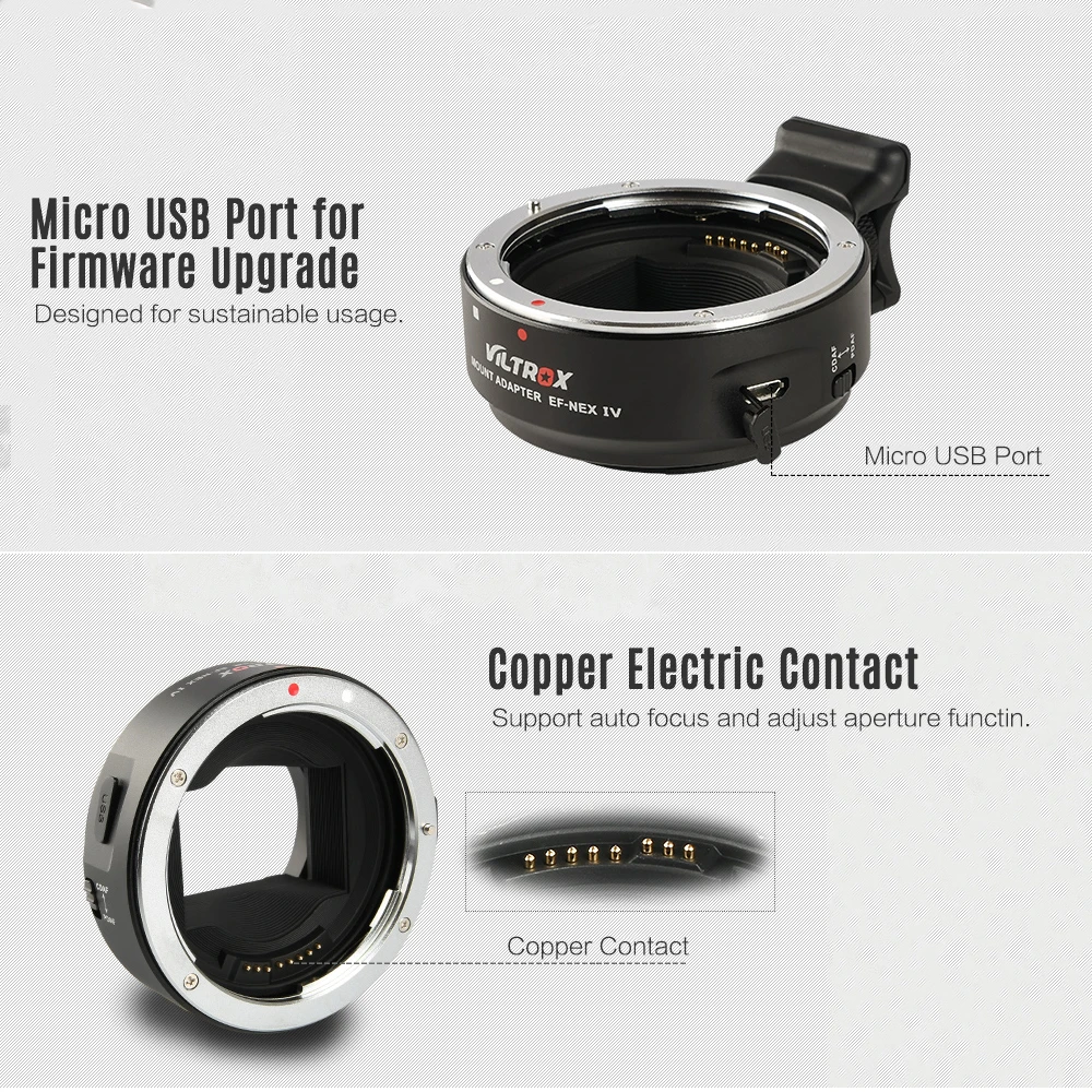 Кольцо адаптер Viltrox для объектива с автоматической фокусировкой|viltrox ef-nex|adapter