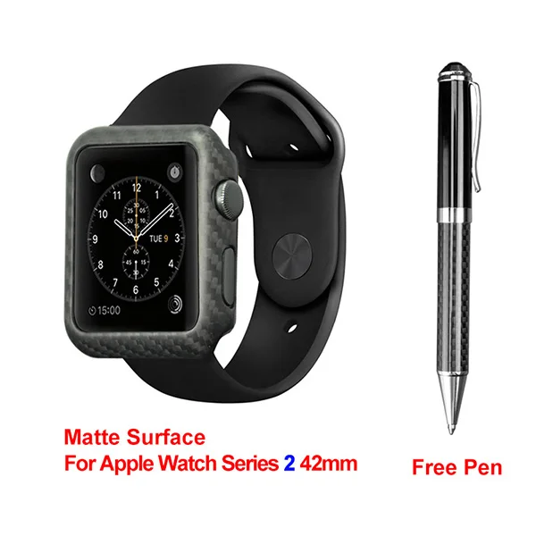 42mm Series 2 Matte Mcase Новое поступление для Apple Watch чехол из углеродного волокна крышка 42mm38mm Роскошный ультра тонкий чехол из натурального углеродного волокна для iWatch чехол - Цвет: 42mm Series 2 Matte