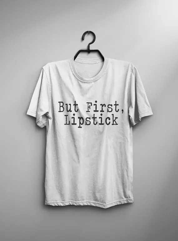 Футболка с изображением губной помады графическая футболка для женщин одежда