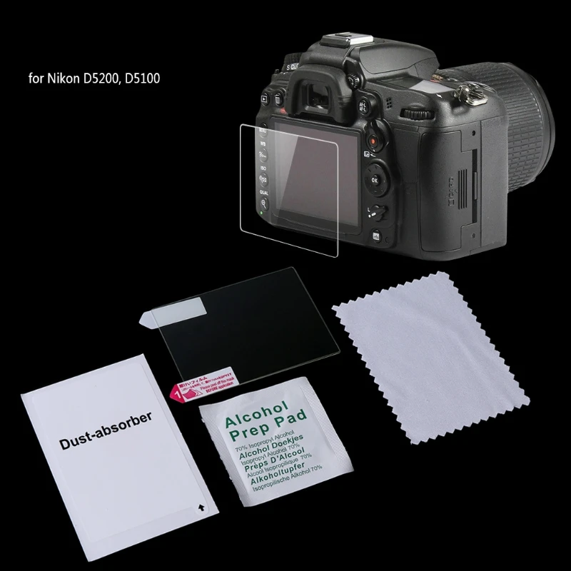 Защитная пленка для ЖК экрана камеры из закаленного стекла Nikon D5200 Новинка|Защита