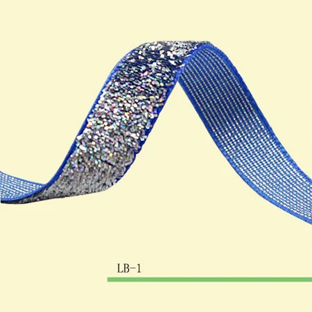 2.5cm Glitter Velvet Ribbon Lt. Silver Metallic Headband | Дом и сад