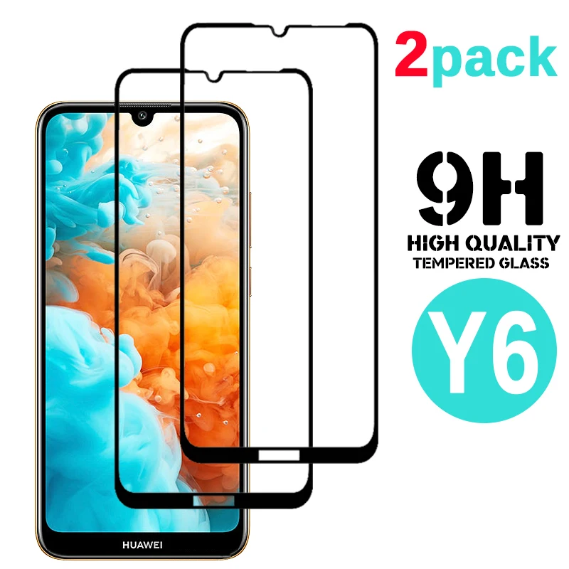 9H Защитное стекло для huawei Y6 закаленное стекло полное покрытие клей защитная пленка на Y6 Y 6 6Y Pro Prime MRD-LX2(Global) стекло