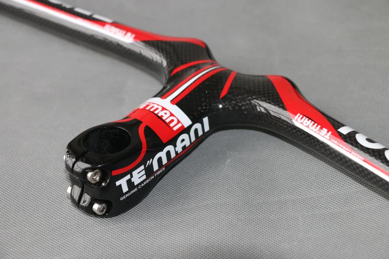 TEMANI полностью углеродный велосипедный руль 3K глянцевый горный MTB Суперлегкий