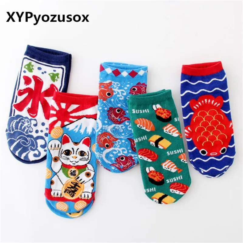 Носки женские короткие в Корейском стиле смешные хлопковые Харадзюку с