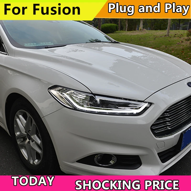 Автомобильный Стайлинг чехол для передней фары Ford Mondeo Fusion 2013 2014 2015 светодиодный