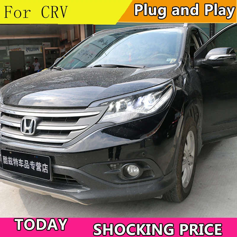 Автомобильный Стайлинг головной светильник для Honda CR-V CRV головной светильник s 2012- Головной фонарь светодиодный DRL передний светильник Биксеноновая линза ксенон HID