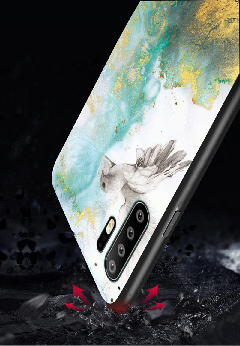 Чехол из мраморного стекла для huawei mate 20 lite P20 P30 Pro P20 lite p30 p10 mate 10 lite Honor 8X Play Nova 3 4 закаленное стекло