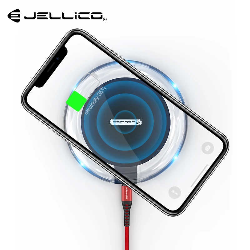 Беспроводное зарядное устройство Jellico 10 вт Qi для iPhone X XS XR 8 Plus зарядный коврик с
