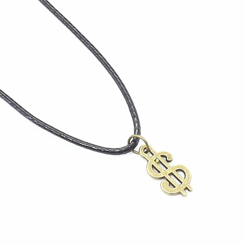Новинка повседневная черная кожаная веревочная цепочка для мужчин и женщин