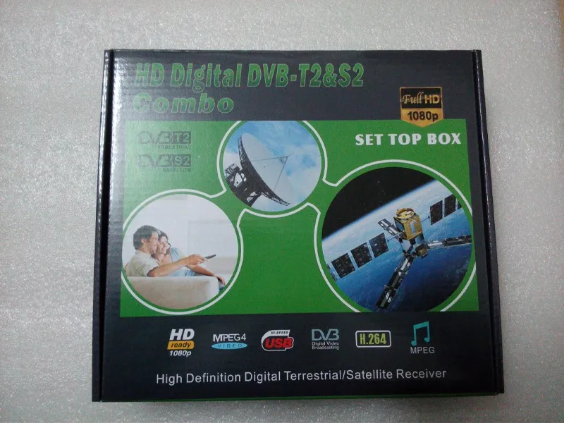 Продукт DVB-T2+ S2 комбо HD FTA приемник, совместимый с DVB-T/T2 и DVB-S/S2 2 в 1 ТВ тюнер