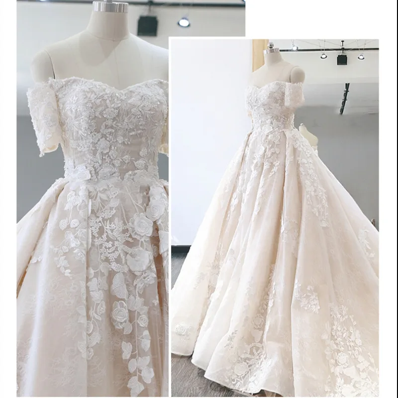 Великолепное свадебное платье vestido de noiva 2020 качественное с аппликацией Роскошные